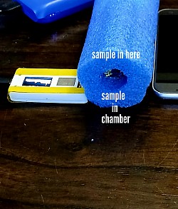 Set up for mapping meteorite sample